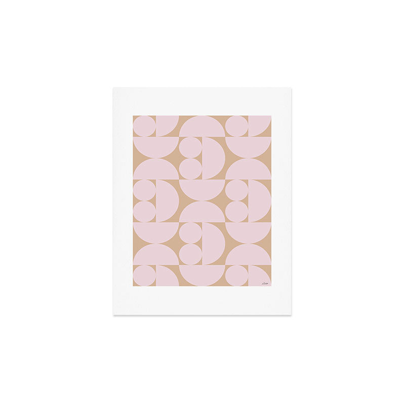 "Grapes and apple slices (pale pink)" Art Print