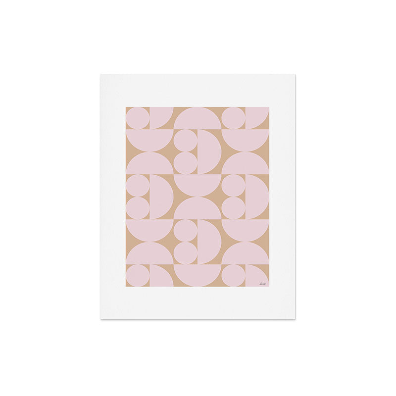 "Grapes and apple slices (pale pink)" Art Print