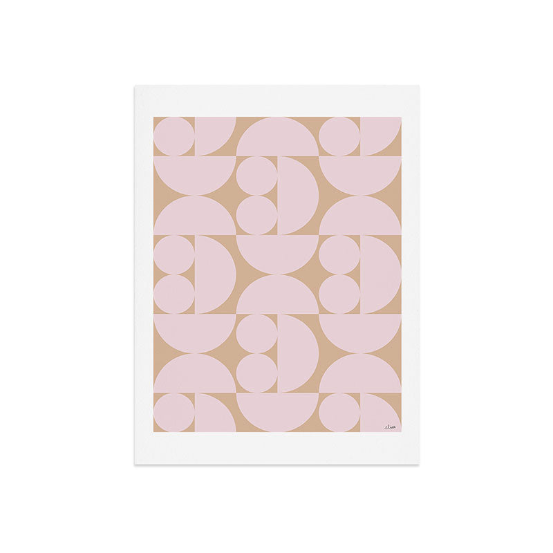 "Grapes and apple slices (pale pink)" Art Print