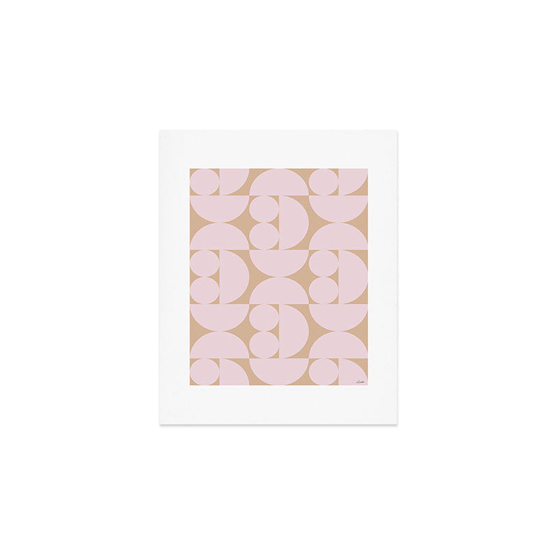"Grapes and apple slices (pale pink)" Art Print