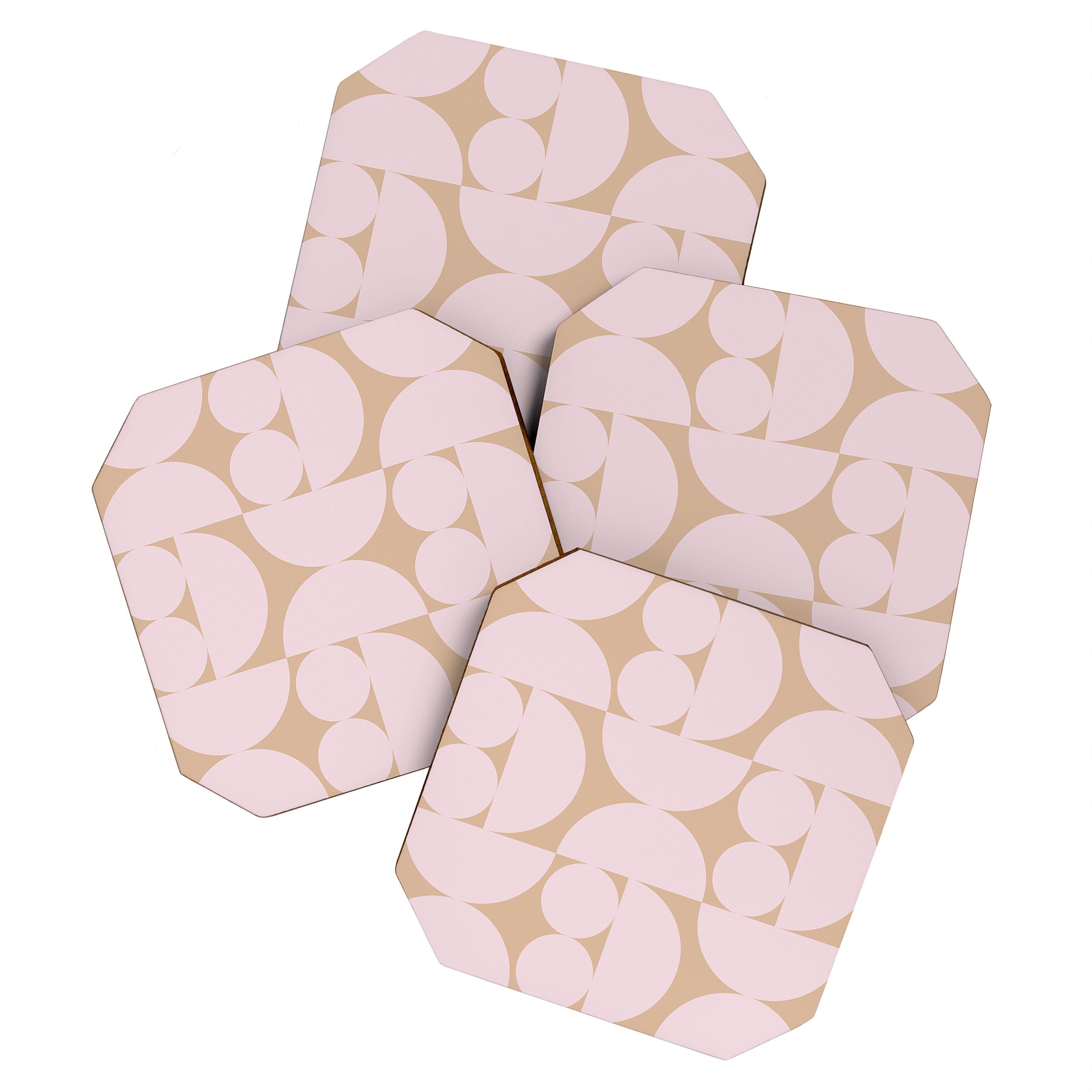 "Grapes and apple slices (pale pink)" Coaster