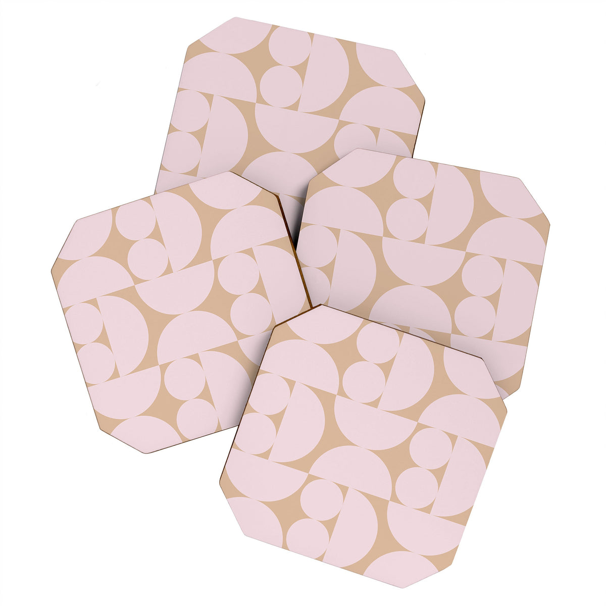 "Grapes and apple slices (pale pink)" Coaster