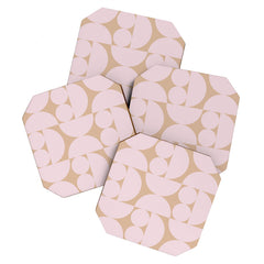 "Grapes and apple slices (pale pink)" Coaster