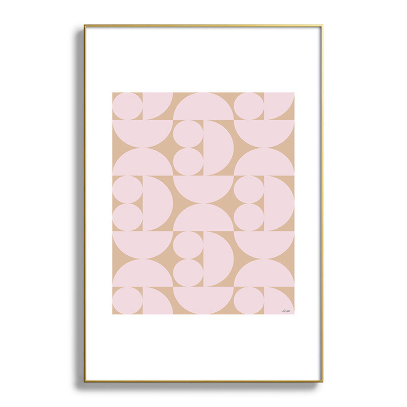 "Grapes and apple slices (pale pink)" Framed Art Print