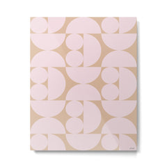"Grapes and apple slices (pale pink)" Metal Print