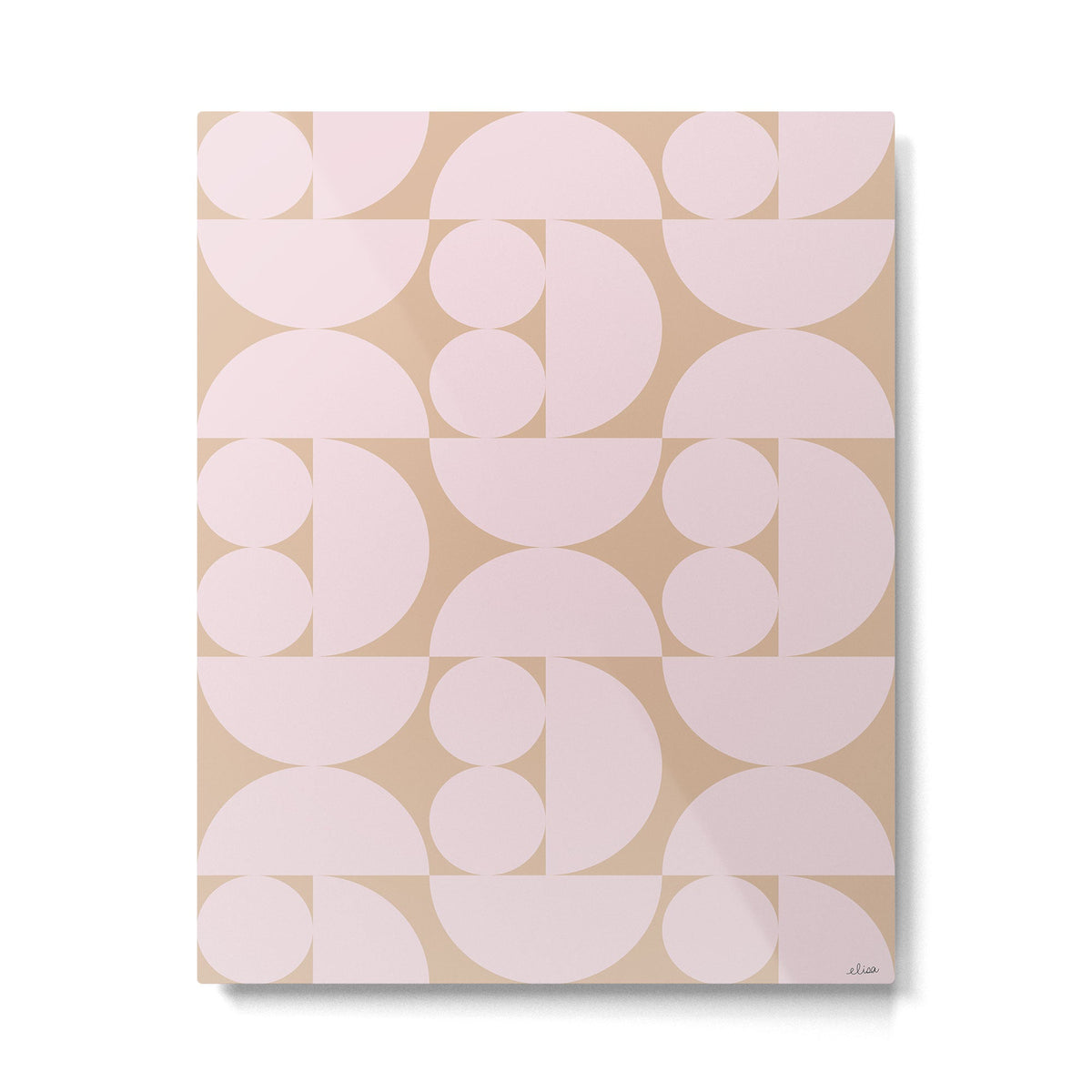 "Grapes and apple slices (pale pink)" Metal Print
