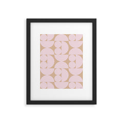 "Grapes and apple slices (pale pink)" Framed Art Print