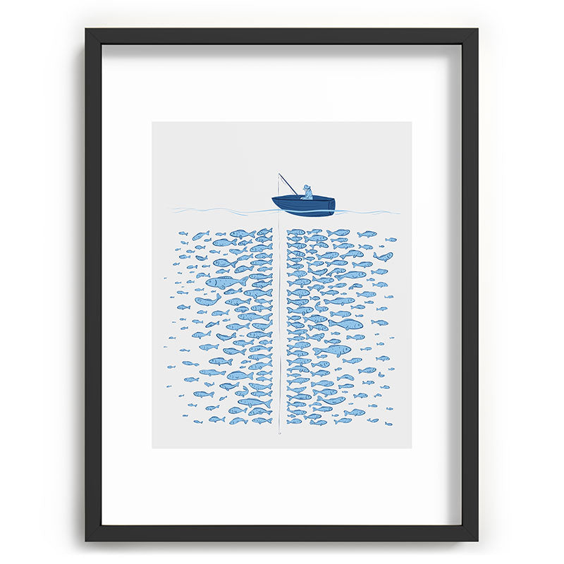 217 Finicky Fish (plenty of fish in the sea) Framed Art Print