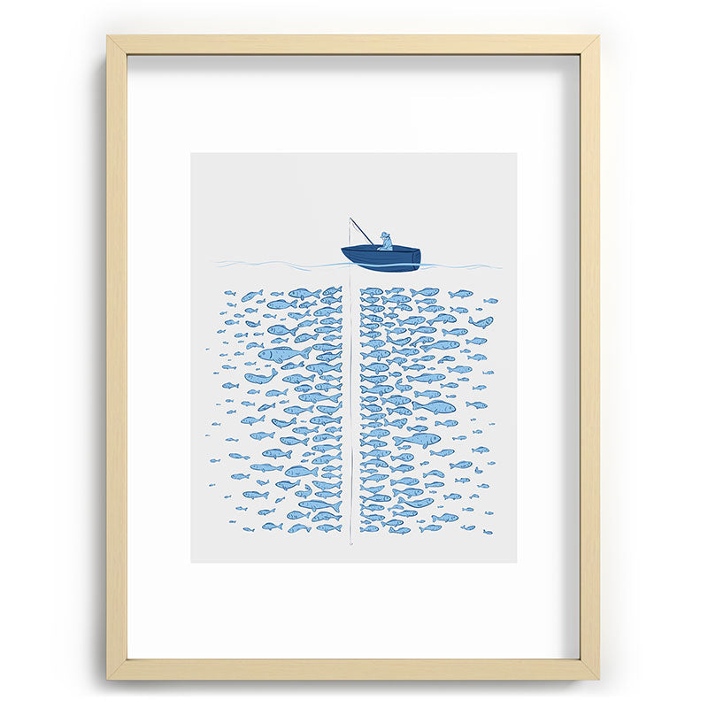 217 Finicky Fish (plenty of fish in the sea) Framed Art Print