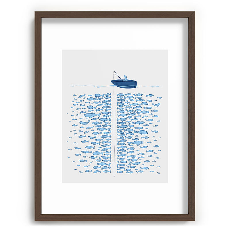217 Finicky Fish (plenty of fish in the sea) Framed Art Print
