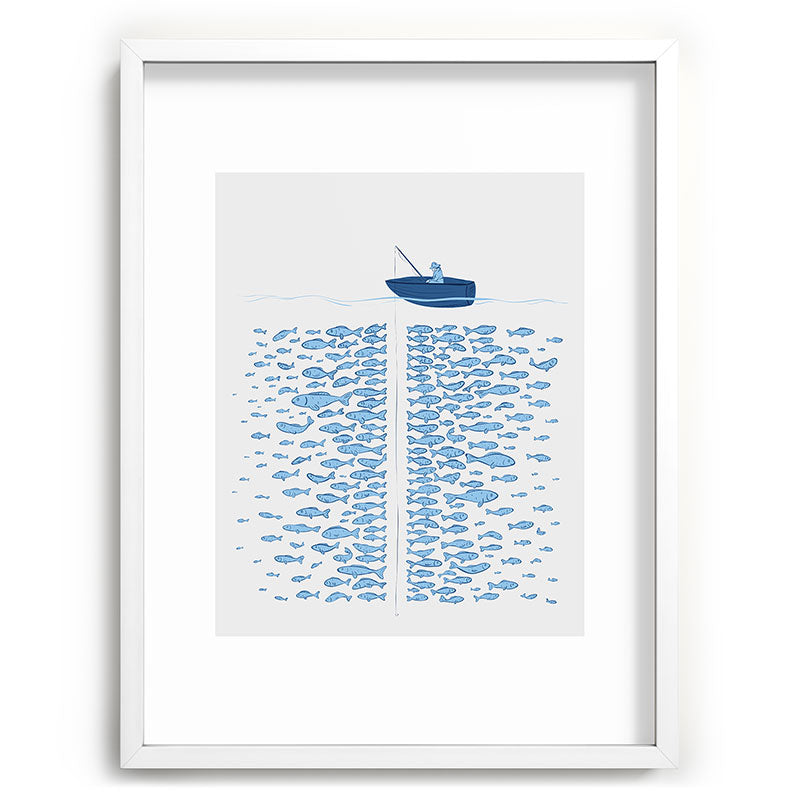 217 Finicky Fish (plenty of fish in the sea) Framed Art Print