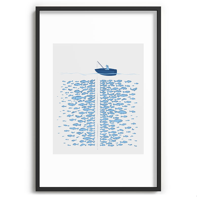 217 Finicky Fish (plenty of fish in the sea) Framed Art Print