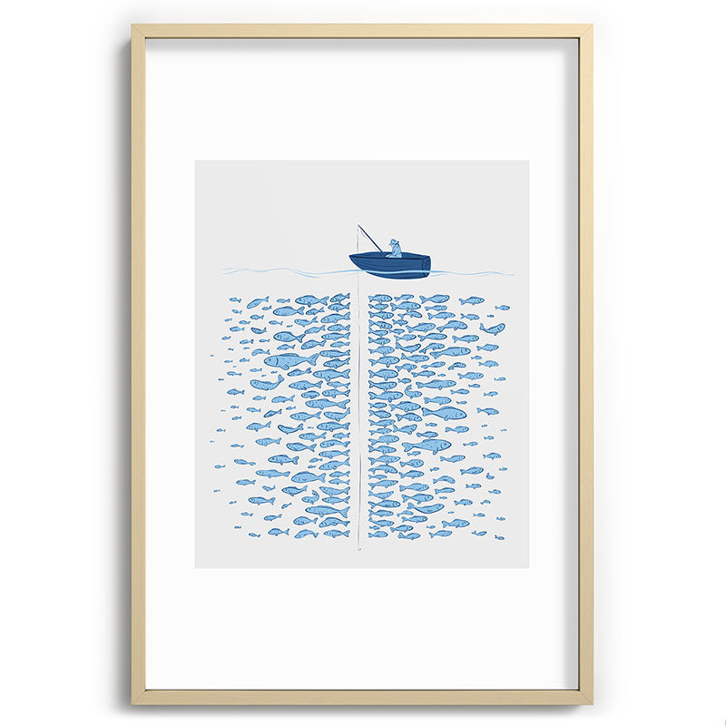 217 Finicky Fish (plenty of fish in the sea) Framed Art Print