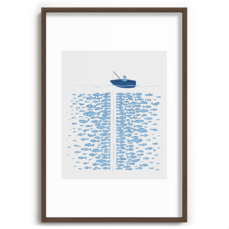 217 Finicky Fish (plenty of fish in the sea) Framed Art Print