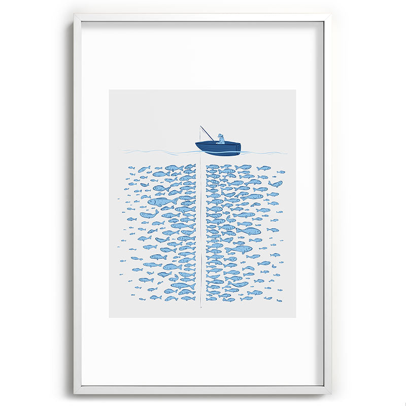 217 Finicky Fish (plenty of fish in the sea) Framed Art Print