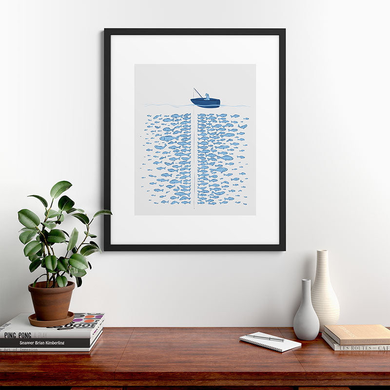 217 Finicky Fish (plenty of fish in the sea) Framed Art Print