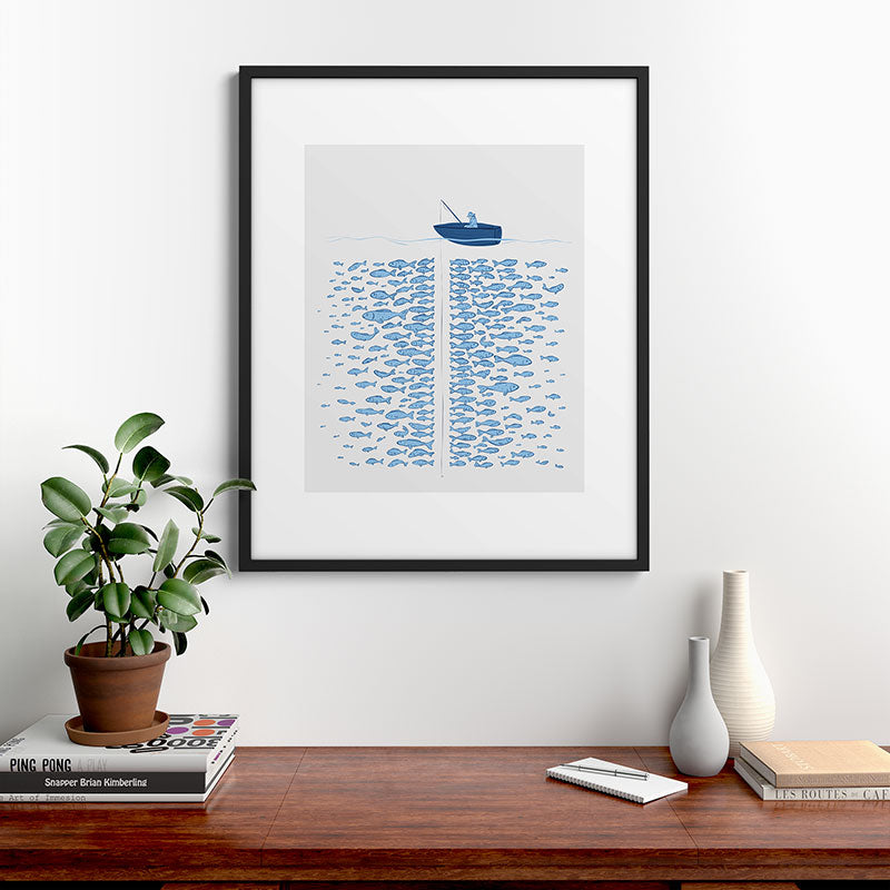 217 Finicky Fish (plenty of fish in the sea) Framed Art Print