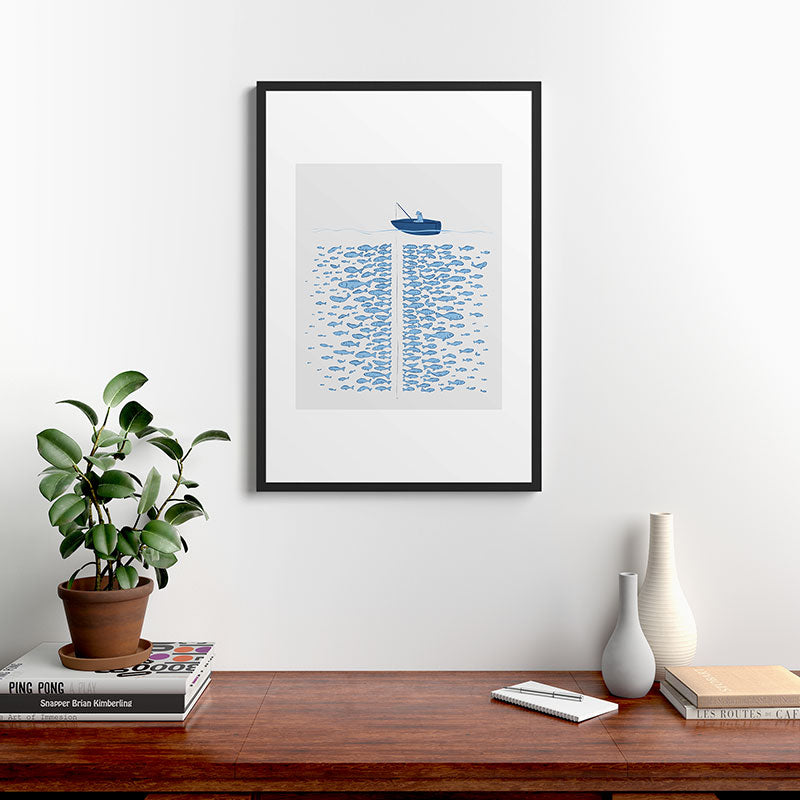 217 Finicky Fish (plenty of fish in the sea) Framed Art Print