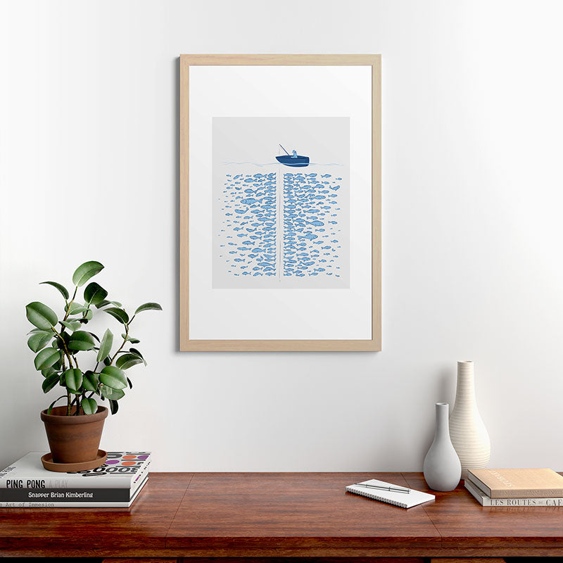 217 Finicky Fish (plenty of fish in the sea) Framed Art Print