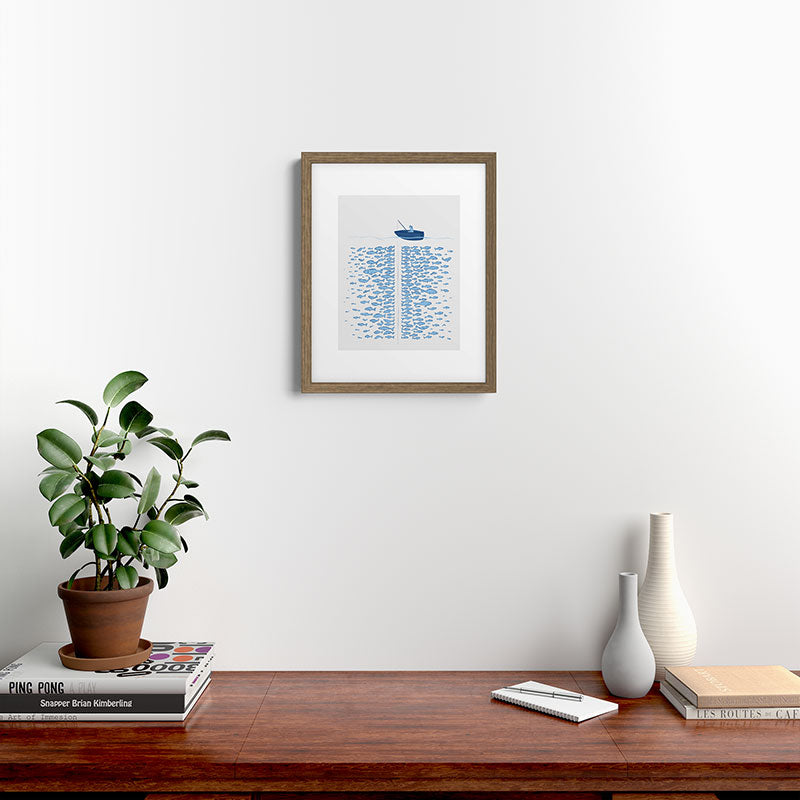 217 Finicky Fish (plenty of fish in the sea) Framed Art Print
