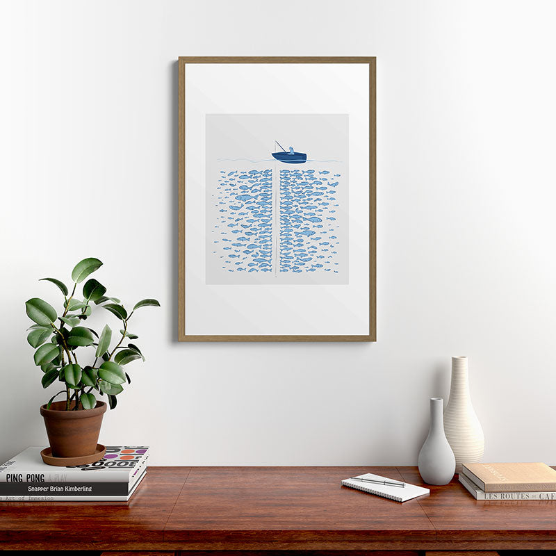 217 Finicky Fish (plenty of fish in the sea) Framed Art Print