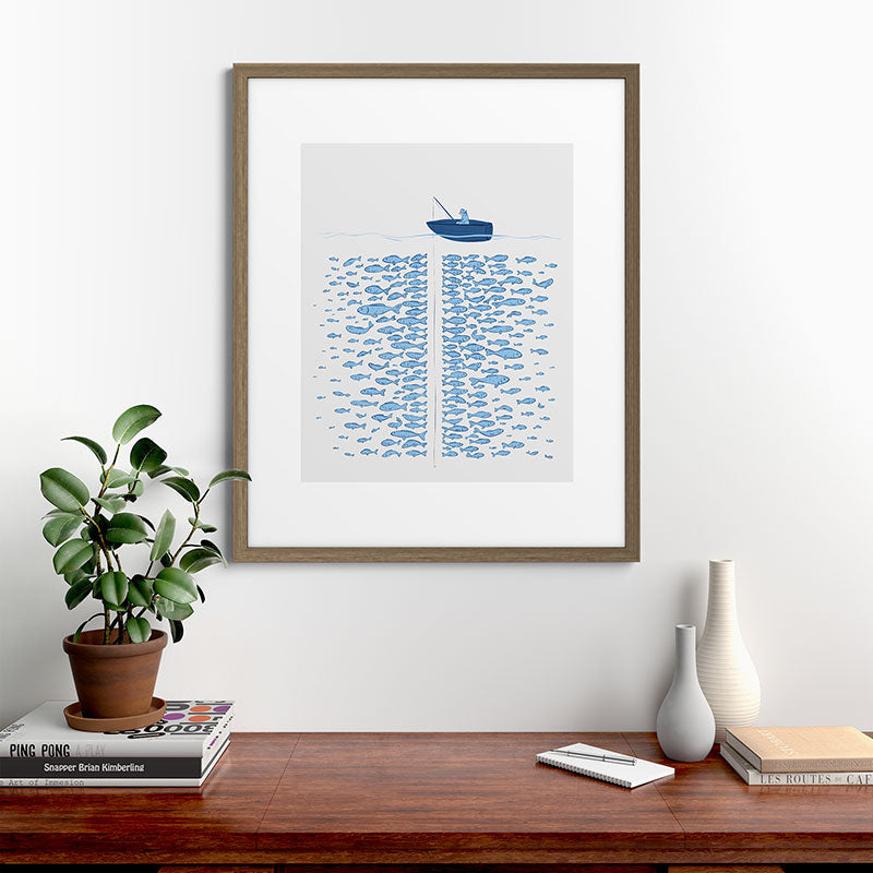 217 Finicky Fish (plenty of fish in the sea) Framed Art Print