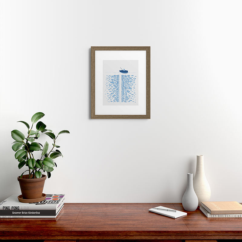 217 Finicky Fish (plenty of fish in the sea) Framed Art Print