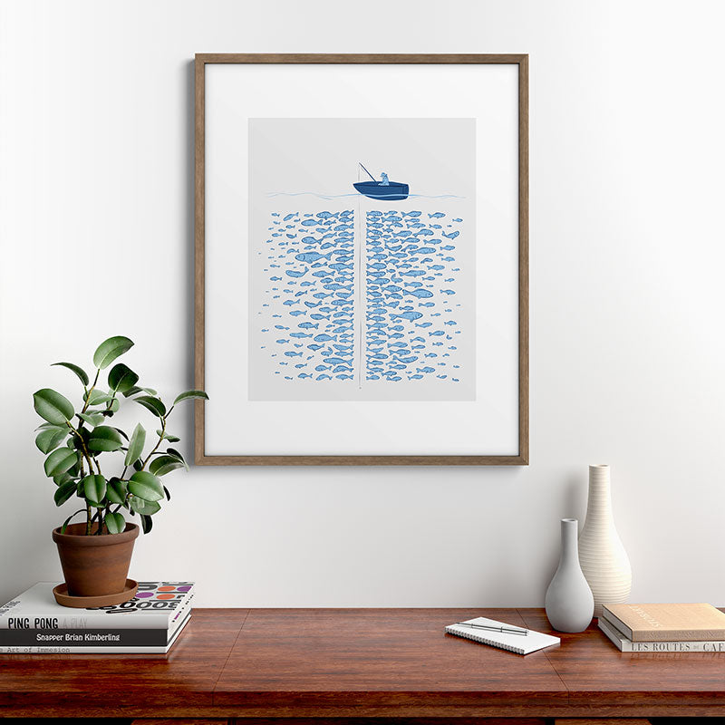 217 Finicky Fish (plenty of fish in the sea) Framed Art Print