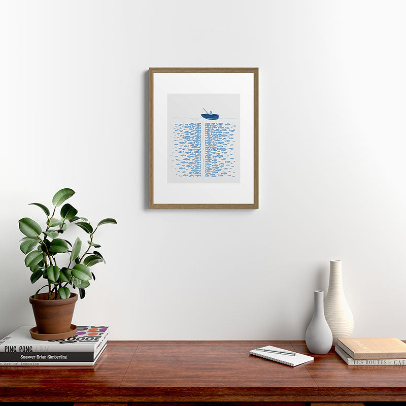217 Finicky Fish (plenty of fish in the sea) Framed Art Print