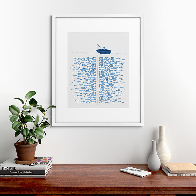 217 Finicky Fish (plenty of fish in the sea) Framed Art Print