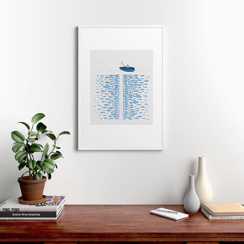 217 Finicky Fish (plenty of fish in the sea) Framed Art Print