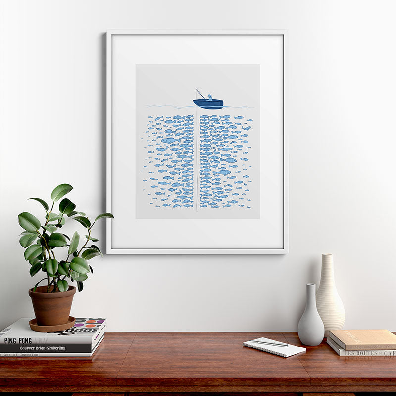 217 Finicky Fish (plenty of fish in the sea) Framed Art Print