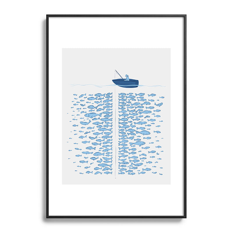 217 Finicky Fish (plenty of fish in the sea) Framed Art Print