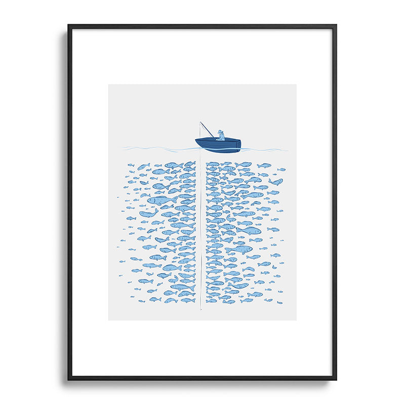 217 Finicky Fish (plenty of fish in the sea) Framed Art Print