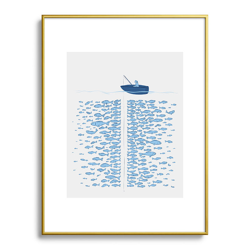 217 Finicky Fish (plenty of fish in the sea) Framed Art Print