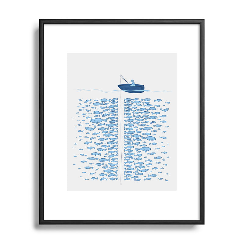 217 Finicky Fish (plenty of fish in the sea) Framed Art Print