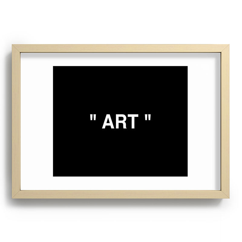 " Art " (Negative) Framed Art Print