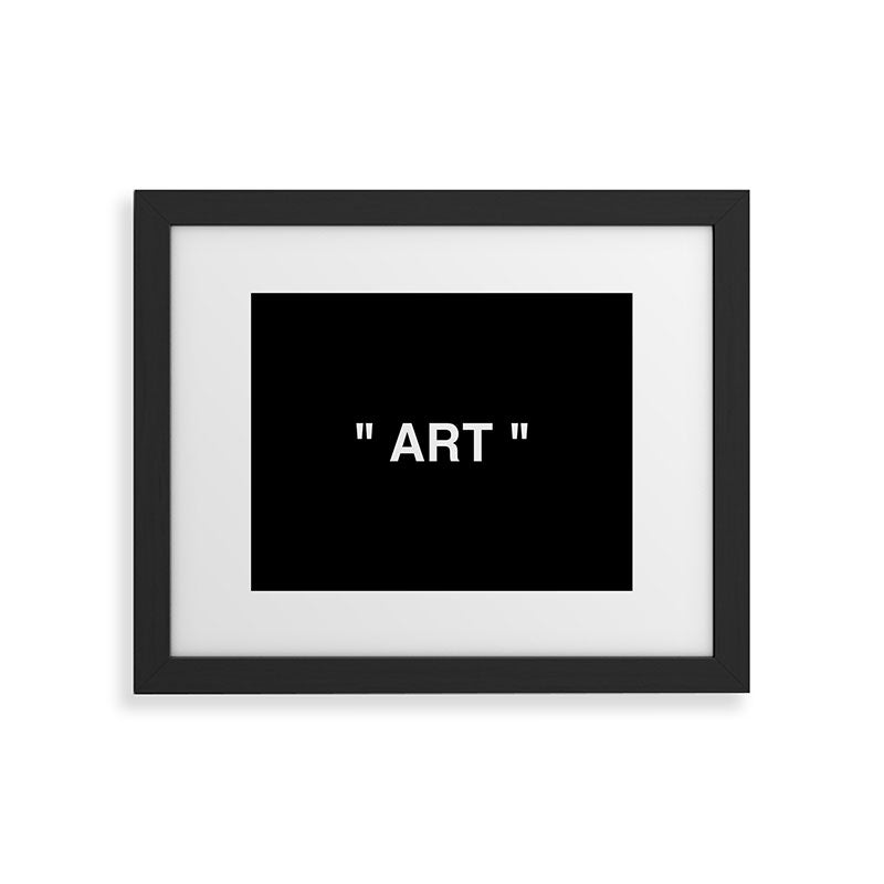 " Art " (Negative) Framed Art Print