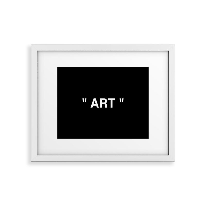 " Art " (Negative) Framed Art Print