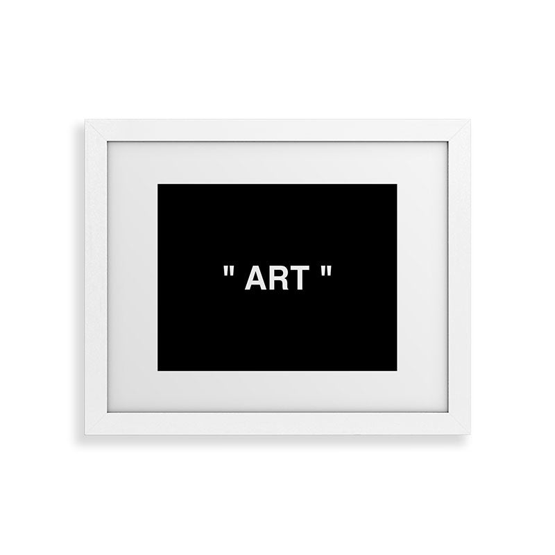 " Art " (Negative) Framed Art Print