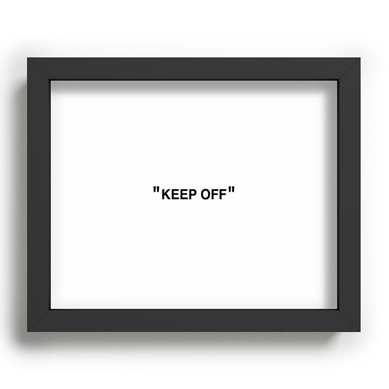 "KEEP OFF" Framed Art Print