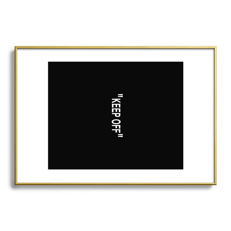 "KEEP OFF" Dark Edition Framed Art Print