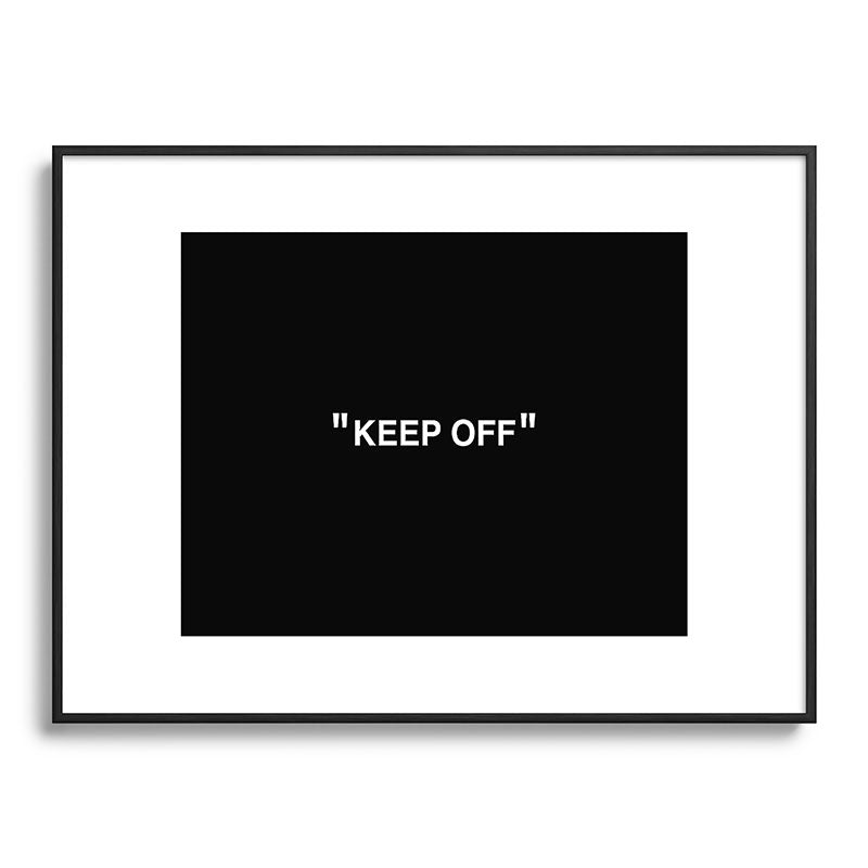 "KEEP OFF" Dark Edition Framed Art Print