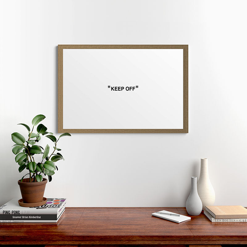 "KEEP OFF" Framed Art Print