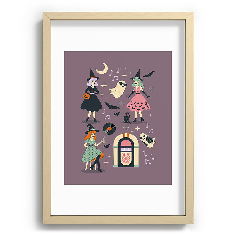 50s Witch Vibes Framed Art Print