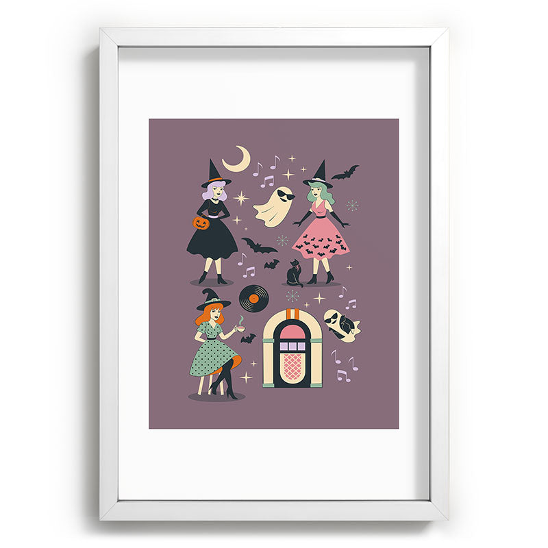50s Witch Vibes Framed Art Print
