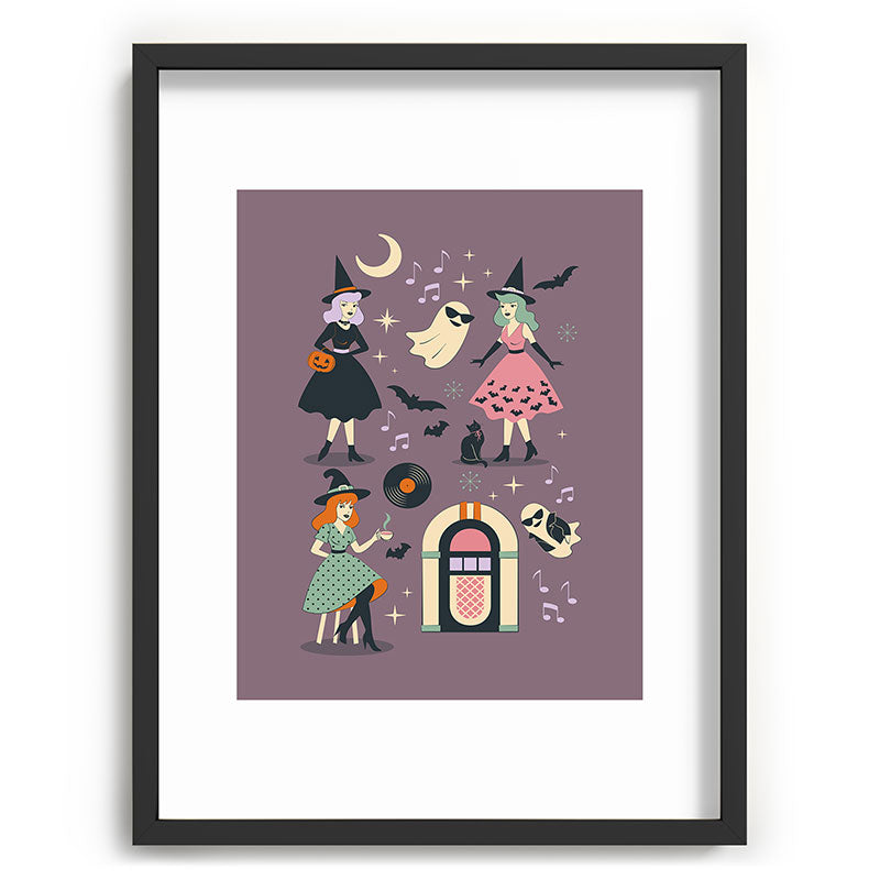 50s Witch Vibes Framed Art Print