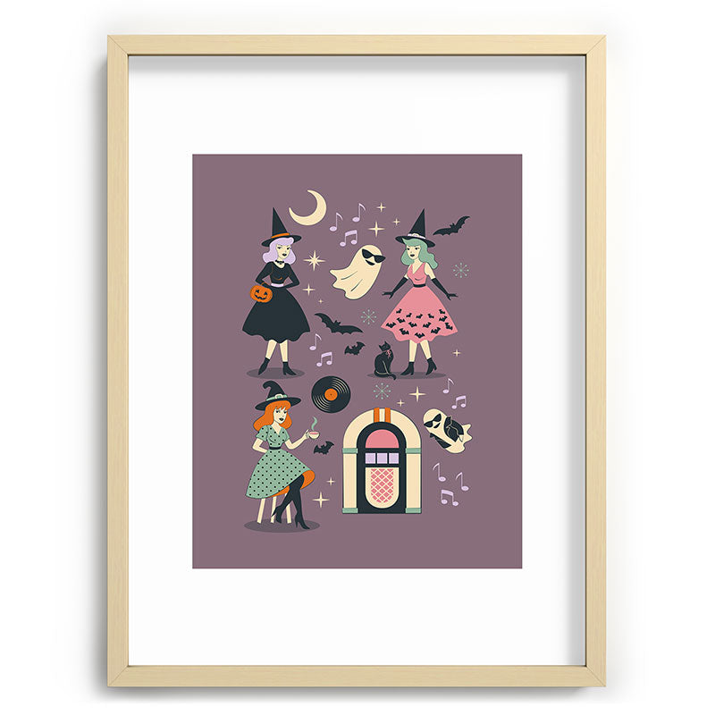 50s Witch Vibes Framed Art Print