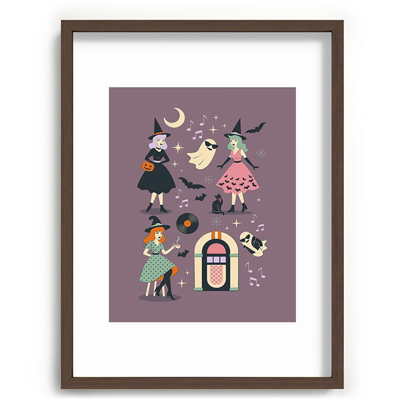 50s Witch Vibes Framed Art Print