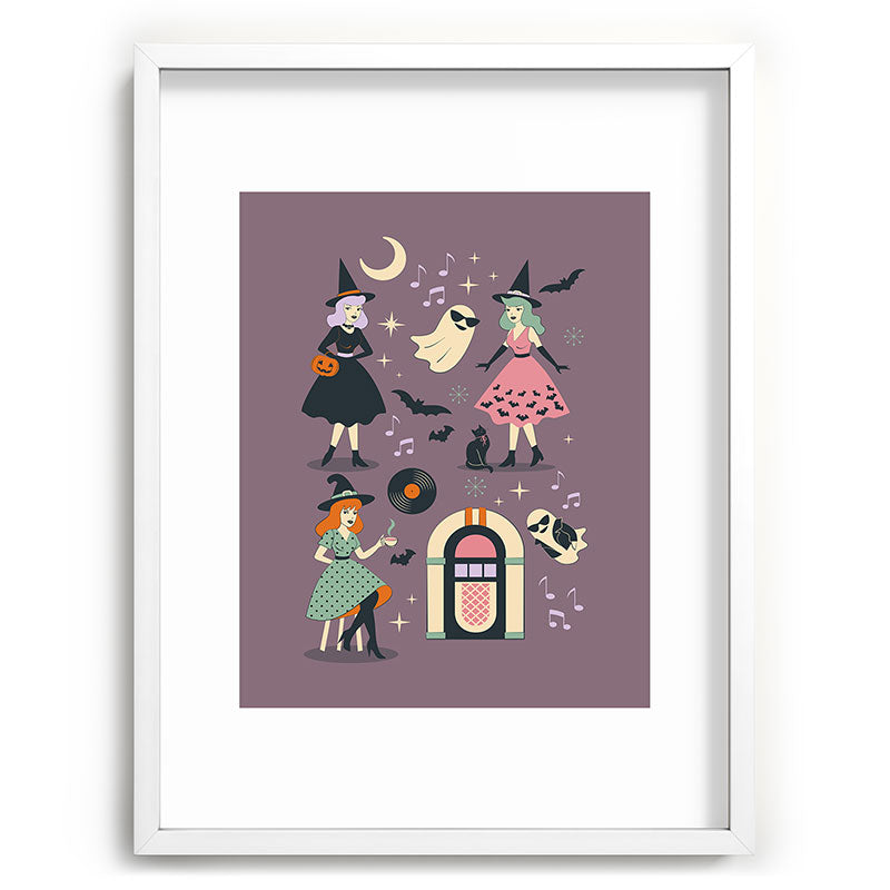 50s Witch Vibes Framed Art Print